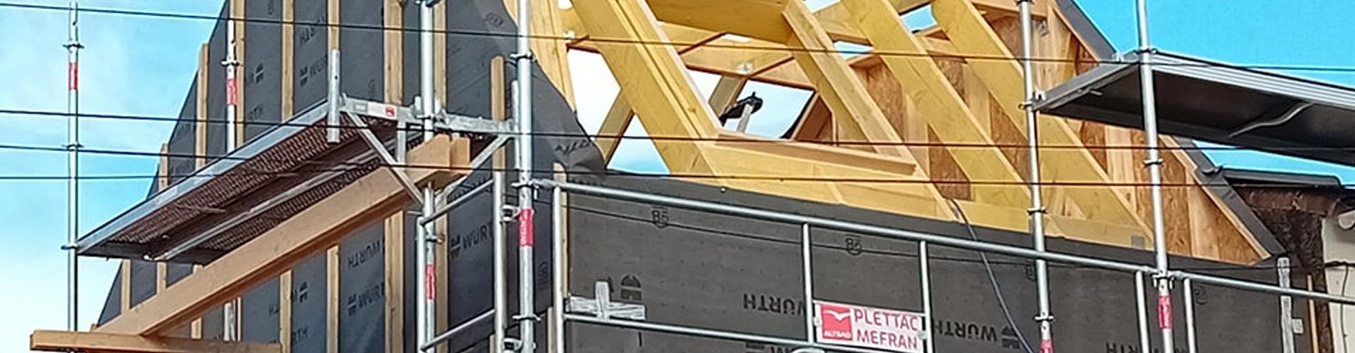 Exemple de chantier Toiture ossature