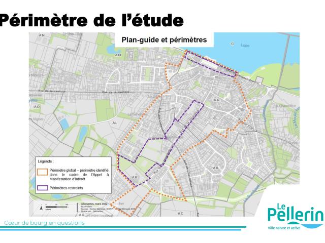 Périmetre de l'étude urbaine "Coeur de ville, Coeur de bourg"