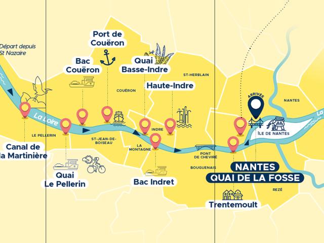 Trajet plan passage Tablier du Pont Anne-de-Bretagne